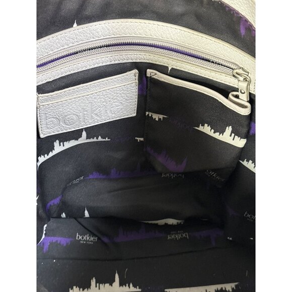 Botkier Soho Pebbled Gray Leather Tote Handbag Large 18" X 13 Carry On - Picture 11 of 12